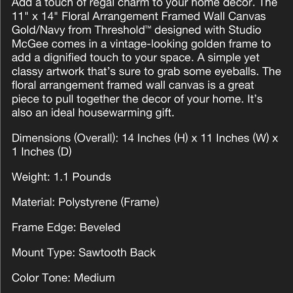 Floral Arrangement Framed Wall
Canvas Threshold™ designed with
Studio McGee - Picture 4 of 4